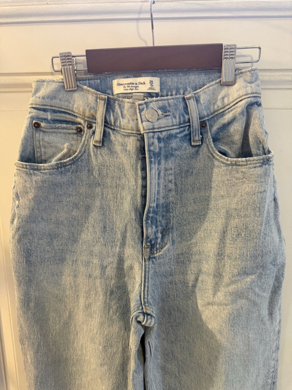 Abercrombie & Fitch Pale Blue Ultra High Rise Jeans